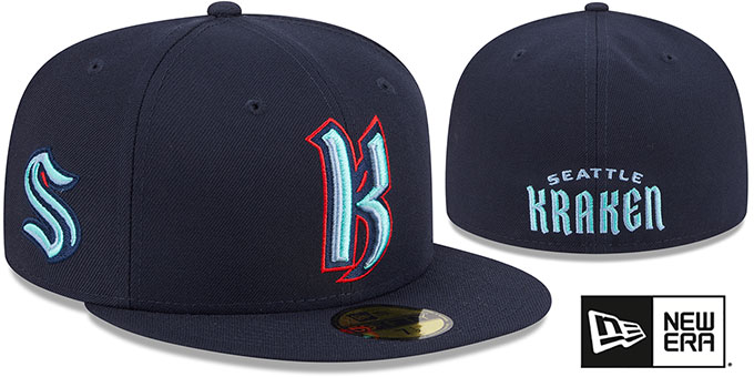 Kraken 'DECEPTOR' Navy Fitted Hat by New Era