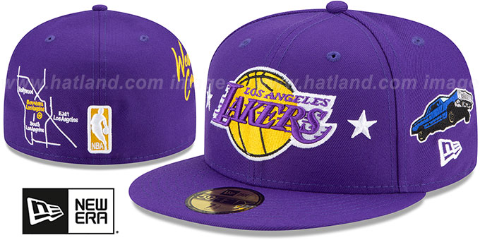 Lakers 'CITY TRANSIT' Purple Fitted Hat by New Era