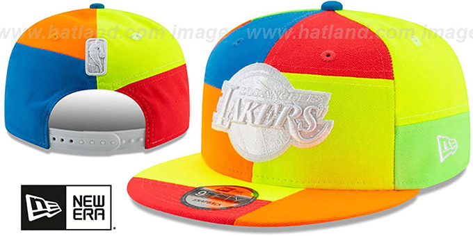Lakers 'DAYGLOW PATCHWORK SNAPBACK' Hat by New Era