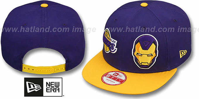 Lakers 'DOUBLE-WHAM IRON MAN SNAPBACK' Hat by New Era
