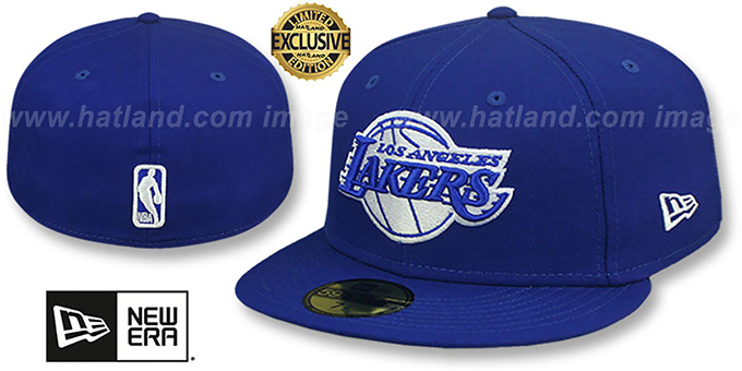 Lakers 'NBA TEAM-BASIC' Royal-White Fitted Hat by New Era