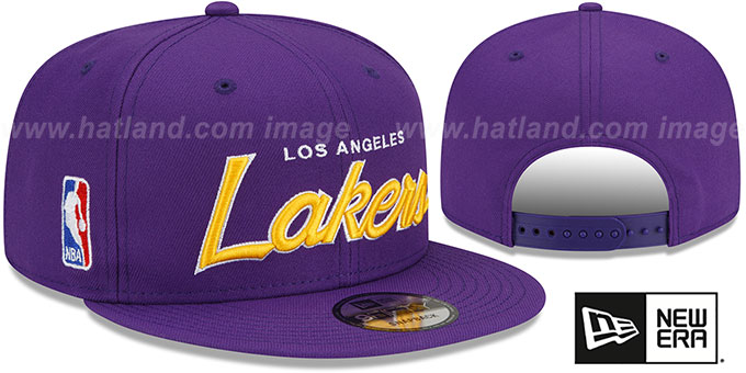 Lakers 'SCRIPT-UP SNAPBACK' Purple Hat by New Era