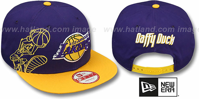 Lakers 'SIDE-TEAM' DAFFY DUCK SNAPBACK Hat by New Era