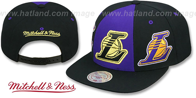 Los Angeles Lakers TRIPLE STACK SNAPBACK Purple-Black Hat