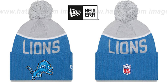 Lions '2015 STADIUM' Blue-Grey Knit Beanie Hat by New Era