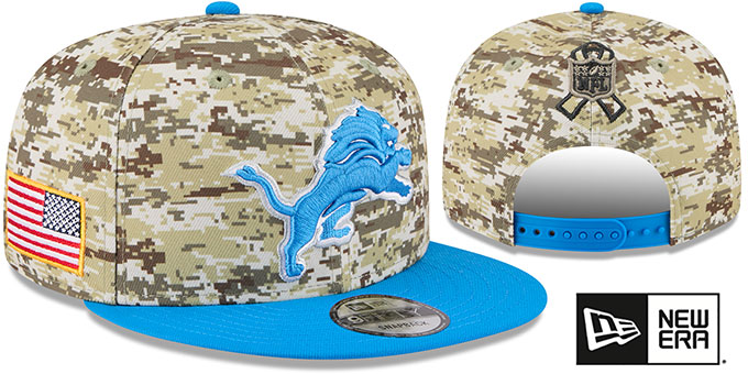 Lions 2025 'SALUTE-TO-SERVICE SNAPBACK' Desert Storm-Blue Hat by New Era