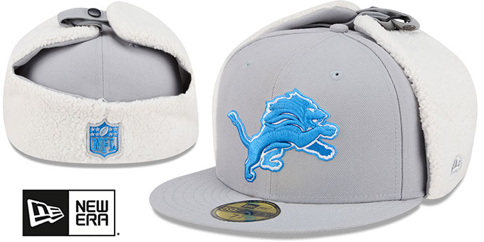 Lions 'CLASSIC DOGEAR' Grey Fitted Hat by New Era
