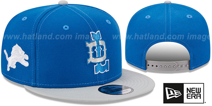 Lions 'NFL LIGATURE SNAPBACK' Blue-Grey Hat by New Era