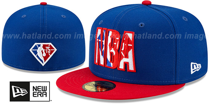 Logoman '2021 NBA INSIDER DRAFT' Royal-Red Fitted Hat by New Era