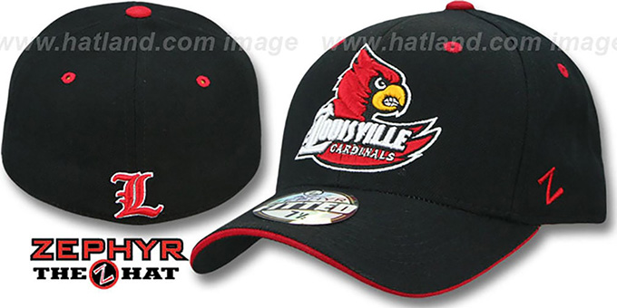 Louisville Cardinals Black Z11 Hat