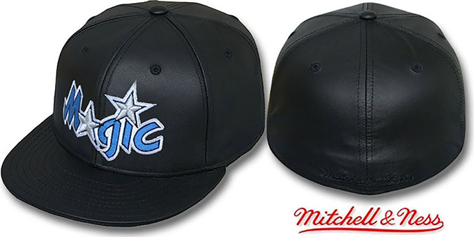 Magic 'LEATHER HARDWOOD' Fitted Hat by Mitchell and Ness