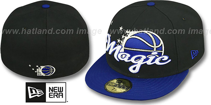 Magic 'SCRIPT-PUNCH' Black-Royal Fitted Hat by New Era