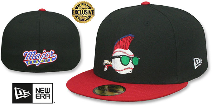 Major League 'WILD THING' Black-Red Fitted Hat by New Era