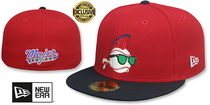 Major League 'WILD THING' Red-Navy Fitted Hat by New Era