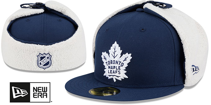 Maple Leafs 'CLASSIC DOGEAR' Navy Fitted Hat by New Era