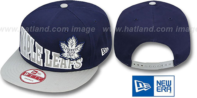 Maple Leafs 'STOKED SNAPBACK' Navy-Grey Hat by New Era