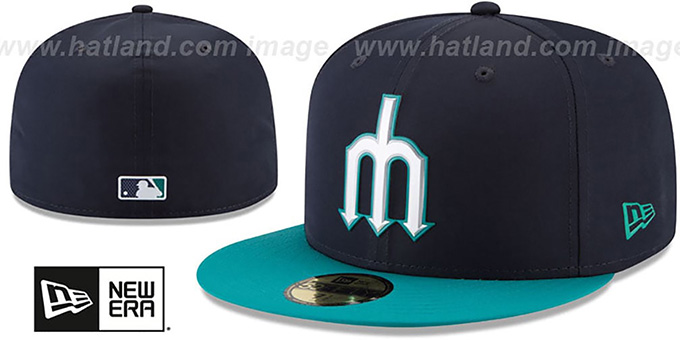 Mariners '2018 PROLIGHT-BP' Navy-Teal Fitted Hat by New Era
