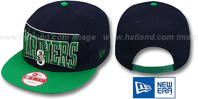 Mariners 'LE-ARCH SNAPBACK' Navy-Green Hat by New Era