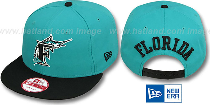 Marlins COOP 'TEAM-BASIC SNAPBACK' Teal-Black Hat by New Era