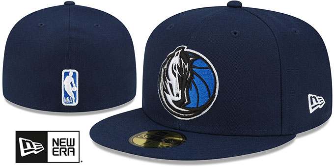 Mavericks 'NBA TEAM-BASIC' Navy Fitted Hat by New Era