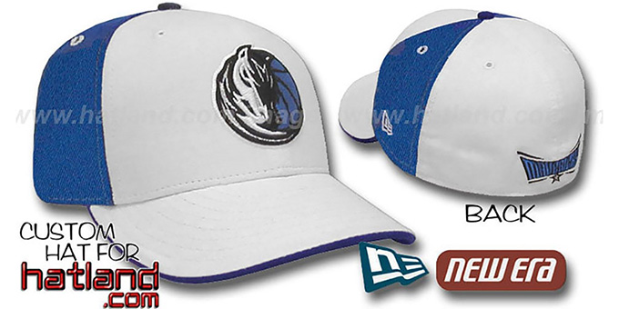 Mavericks 'PINWHEEL' White-Royal Fitted Hat by New Era