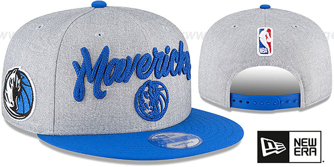 Mavericks 'ROPE STITCH DRAFT SNAPBACK' Grey-Royal Hat by New Era