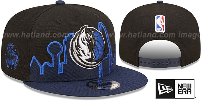 Mavericks 'SKYLINE TIP OFF SNAPBACK' Black-Navy Hat by New Era