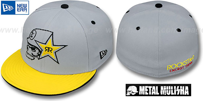 Metal Mulisha 2T 'SWAGGER' Grey-Yellow Fitted Hat by New Era