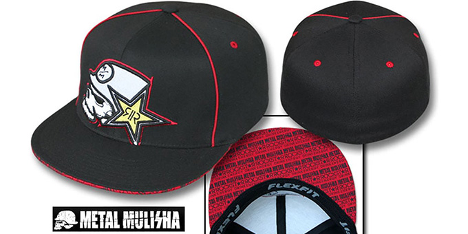 Metal Mulisha 'MONUMENTAL ROCKSTAR' Black Flexfit Hat