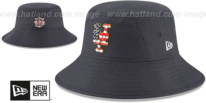 Mets '2018 JULY 4TH STARS N STRIPES BUCKET' Navy Hat by New Era