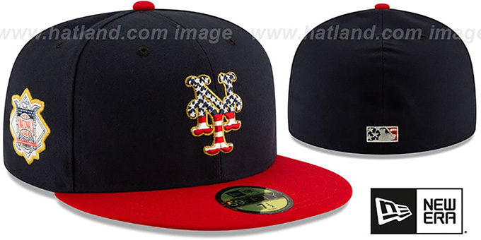 Mets '2019 JULY 4TH STARS N STRIPES' Fitted Hat by New Era