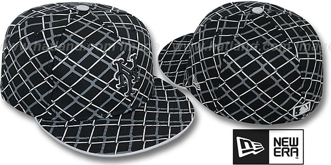 Mets 'CHAIN-LINK' Black Fitted Hat by New Era