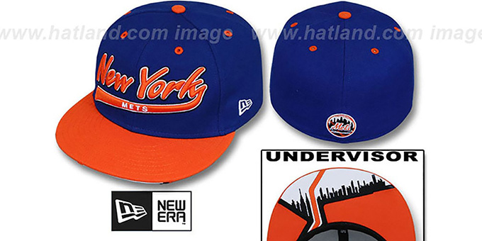 Mets 'CITY-SCRIPT' Royal-Orange Fitted Hat by New Era