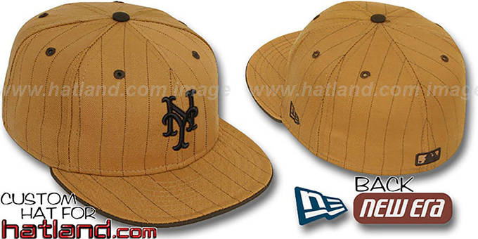 mets pinstripe wheat brown fitted hat by new era at zephyr fitted hat size chart