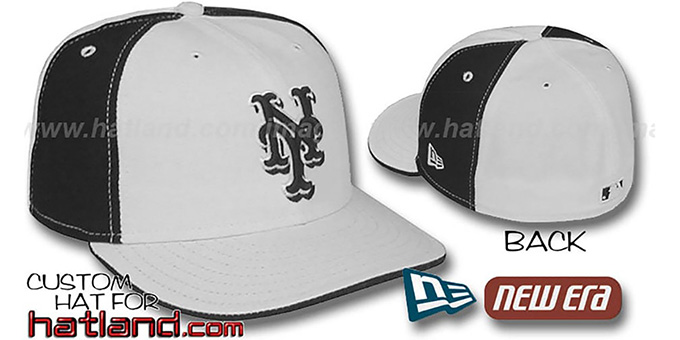 Mets 'PINWHEEL' White-Black Fitted Hat by New Era