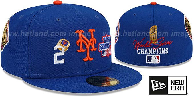 Mets 'RINGS-N-CHAMPIONS' Royal Fitted Hat by New Era