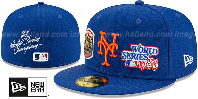 Mets 'WORLD SERIES CHAMPS ELEMENTS' Royal Fitted Hat by New Era