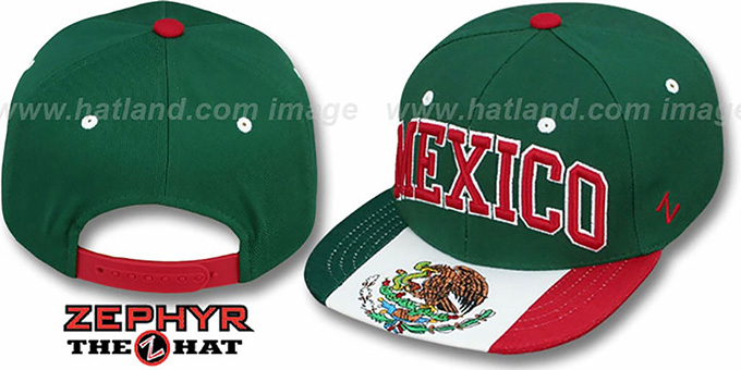 Mexico 'SUPERSTAR SNAPBACK' Green Hat by Zephyr