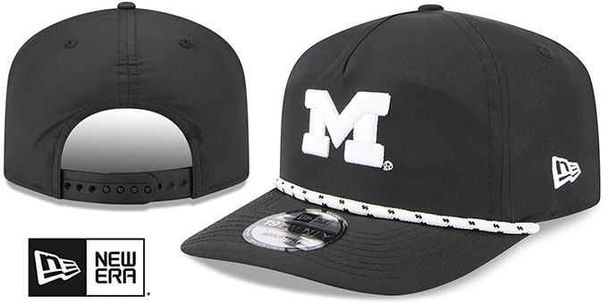 Michigan '1920 ROPE SNAPBACK' Black-White  Hat by New Era