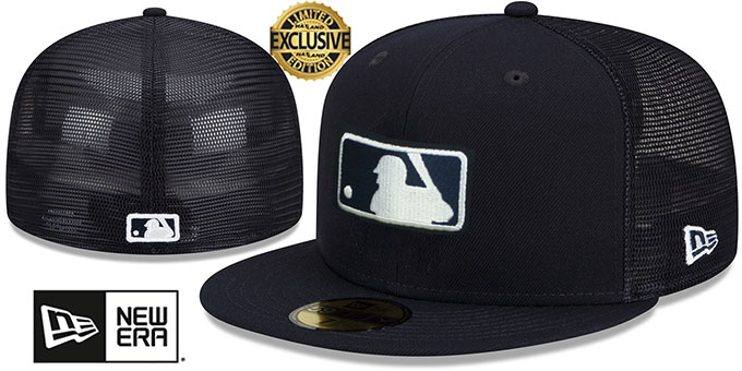 MLB Umpire 'BATTING PRACTICE TRUCKER' Navy Fitted Hat by New Era