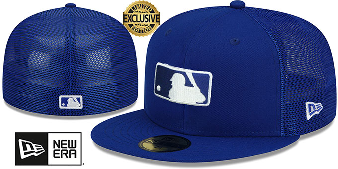 MLB Umpire 'BATTING PRACTICE TRUCKER' Royal Fitted Hat by New Era