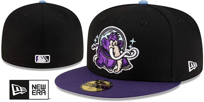 Moon Mammoths 'THEME NIGHT' Black-Purple  Fitted Hat by New Era