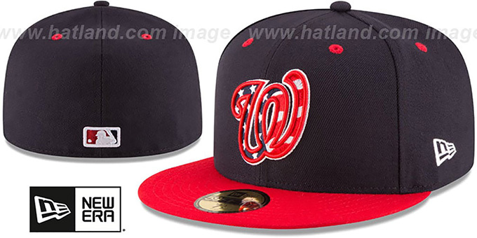 navy blue washington nationals hat