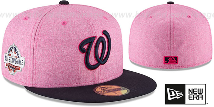 Nationals '2018 MOTHERS DAY' Pink-Navy Fitted Hat by New Era
