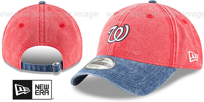 Nationals 'GW RUGGED CANVAS STRAPBACK' Red-Navy Hat by New Era