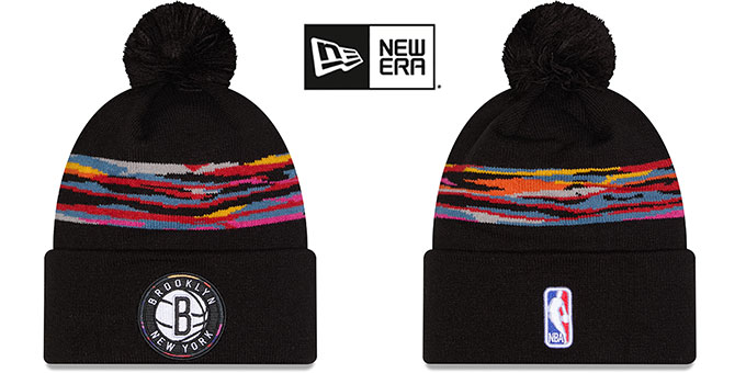 Nets 25-26 'CITY-EDITION' Knit Beanie Hat by New Era