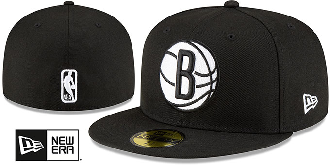 Nets 'NBA TEAM-BASIC' Black Fitted Hat by New Era