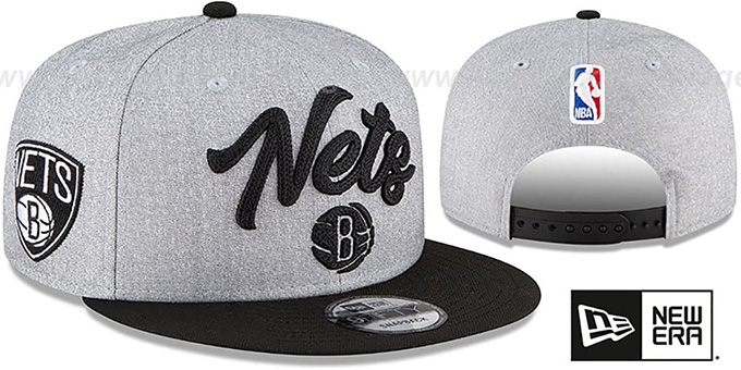 Nets 'ROPE STITCH DRAFT SNAPBACK' Grey-Black Hat by New Era