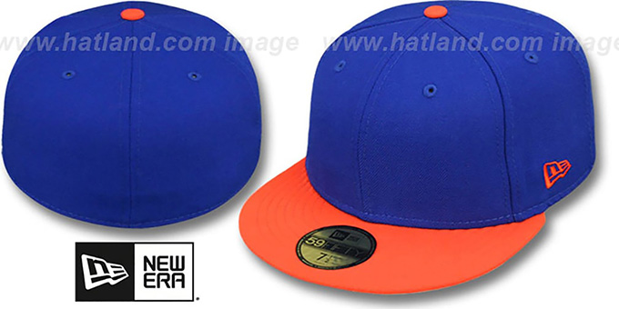 New Era '2T 59FIFTY-BLANK' Royal-Orange Fitted Hat