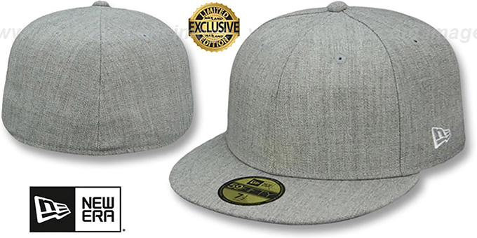 New Era 59fifty Blank Heather Light Grey Fitted Hat